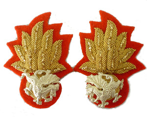 ROYAL WELSH FUSILIERS WARRANT OFFICER COLLAR BADGES (4334352629832)