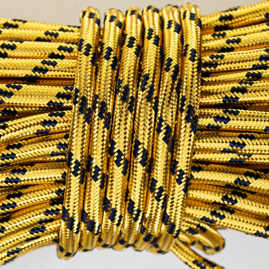 2% Gold and Coloured Flecked Cord - Navy (4431553036360)