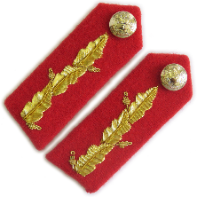 General's Service Dress Oakleaf Gorgets Scarlet (4334493925448)