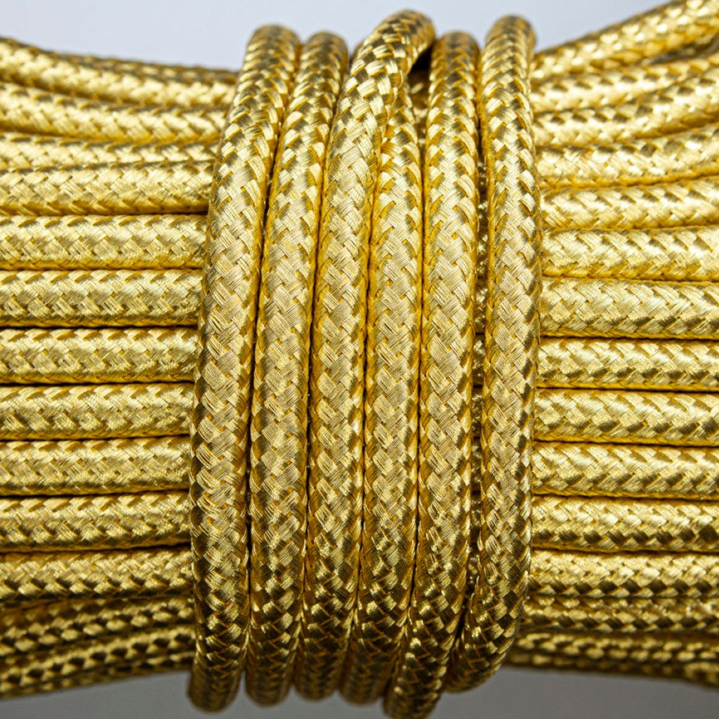 1% Gold Orris Tressed Diamond Cord - 7mm (4431553822792)