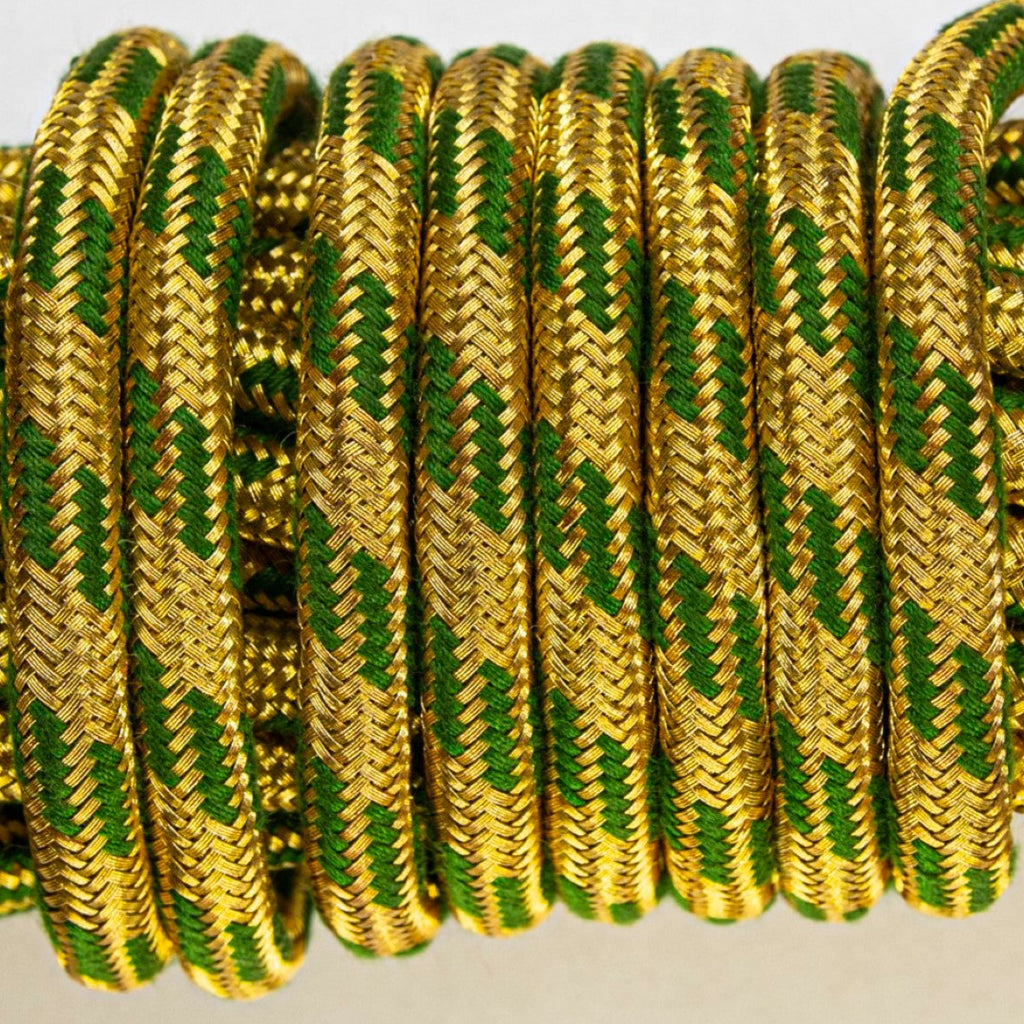 2% Gold and Coloured Flecked Cord - Green (4435121438792)