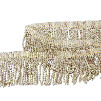 Gold Mylar thread fringe (2 inch drop) (4344141512776)