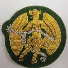 INNS OF COURT & CITY YEOMANRY ARM BADGE ON GREEN CLOTH (4334326808648)