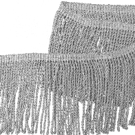 Silver mylar thread fringe (4.3 Inch drop) (4334636761160)