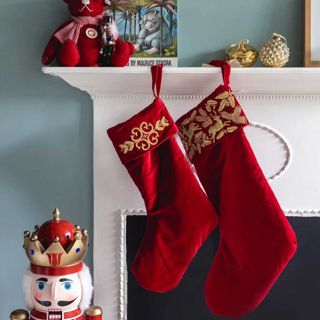 The Miniature Noël Stocking - Red & Antique Gold (6937422332083)